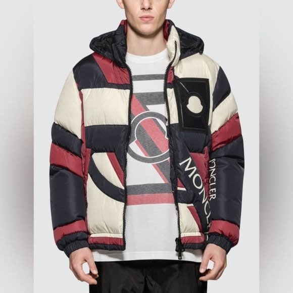 MONCLER GENIUS 5 Moncler Craig Red White & Blue Down Plunger Jacket - Picture 14 of 14